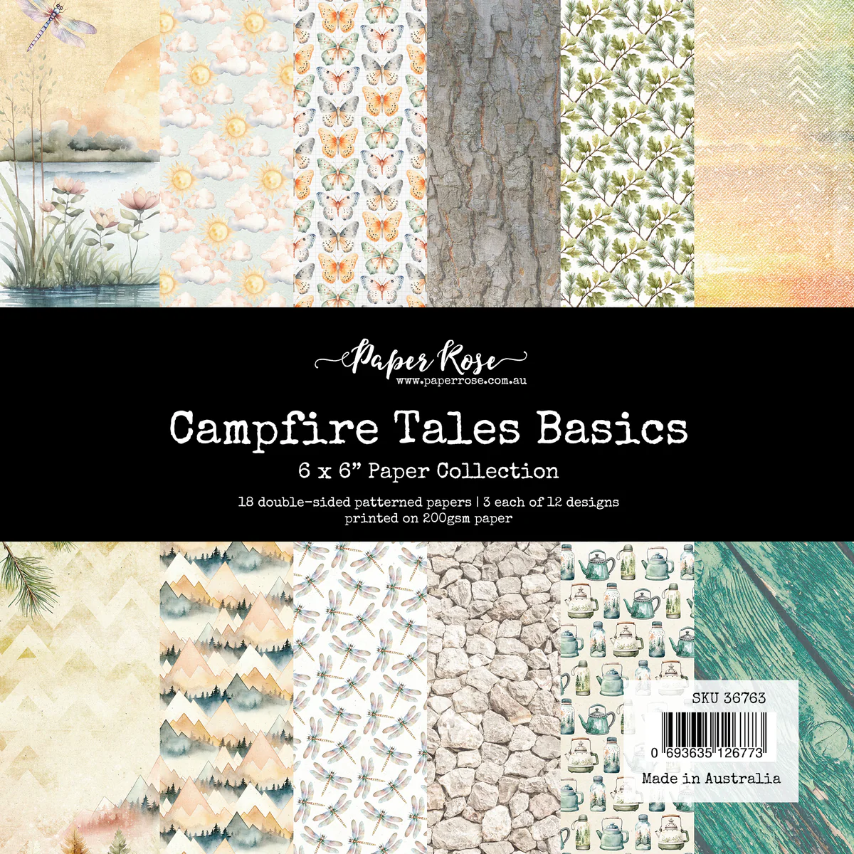 Paper Rose - Campfire Tales - 6x6 Basics Paper Pack