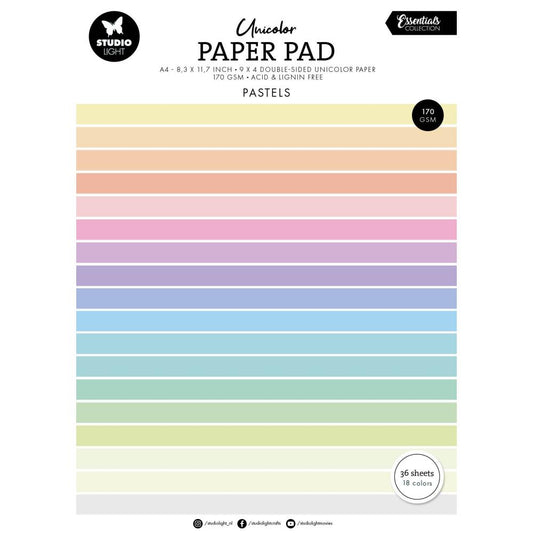 Studio Light - Unicolor Paper Pad - Pastels