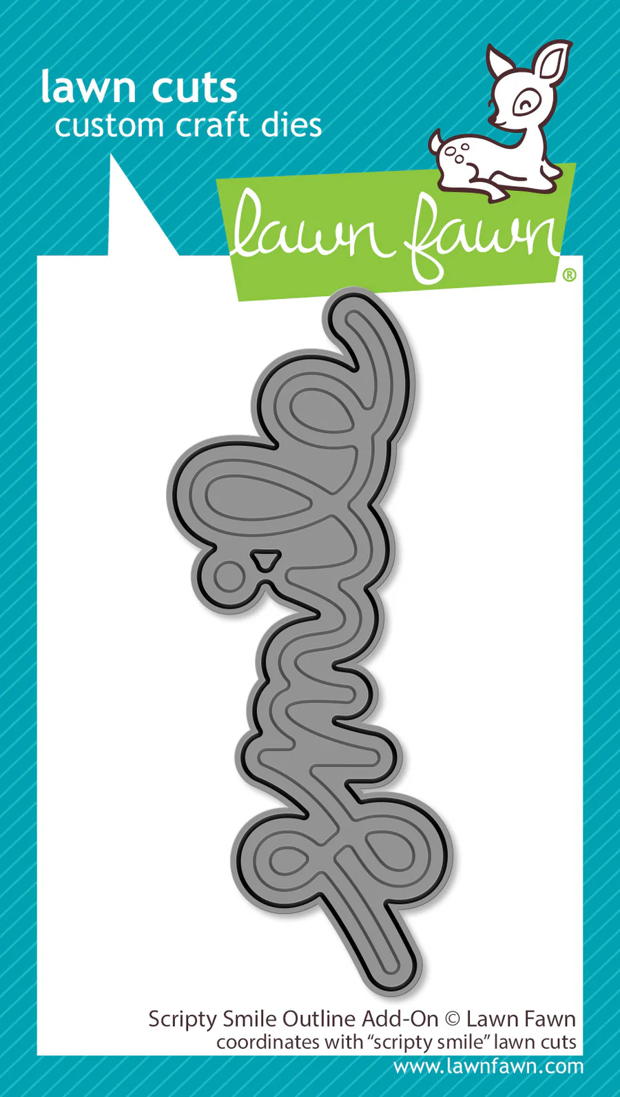Lawn Fawn - Scripty Smile Outline Add-on Die