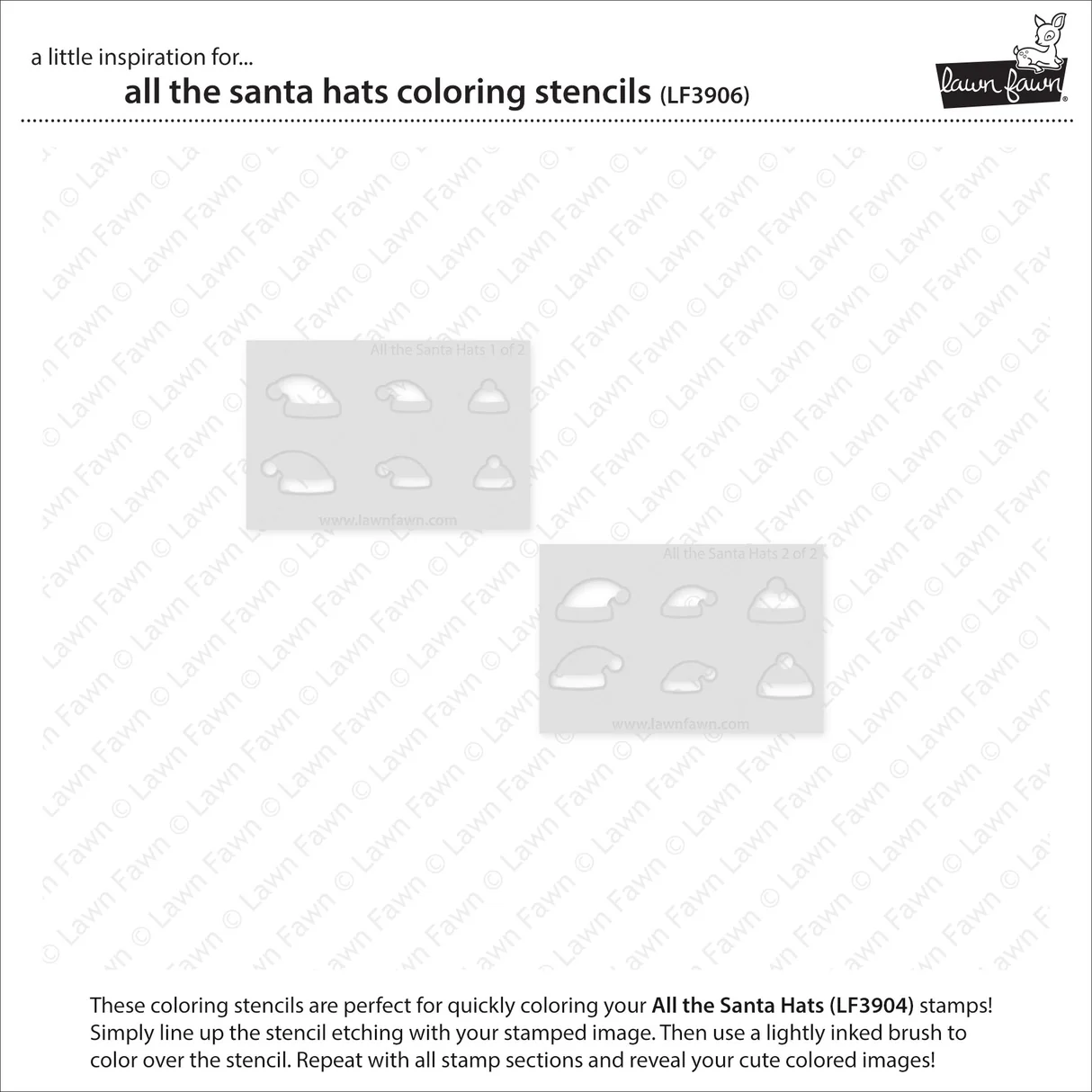 Lawn Fawn - All the Santa Hats Stamp, Die and Stencil Bundle
