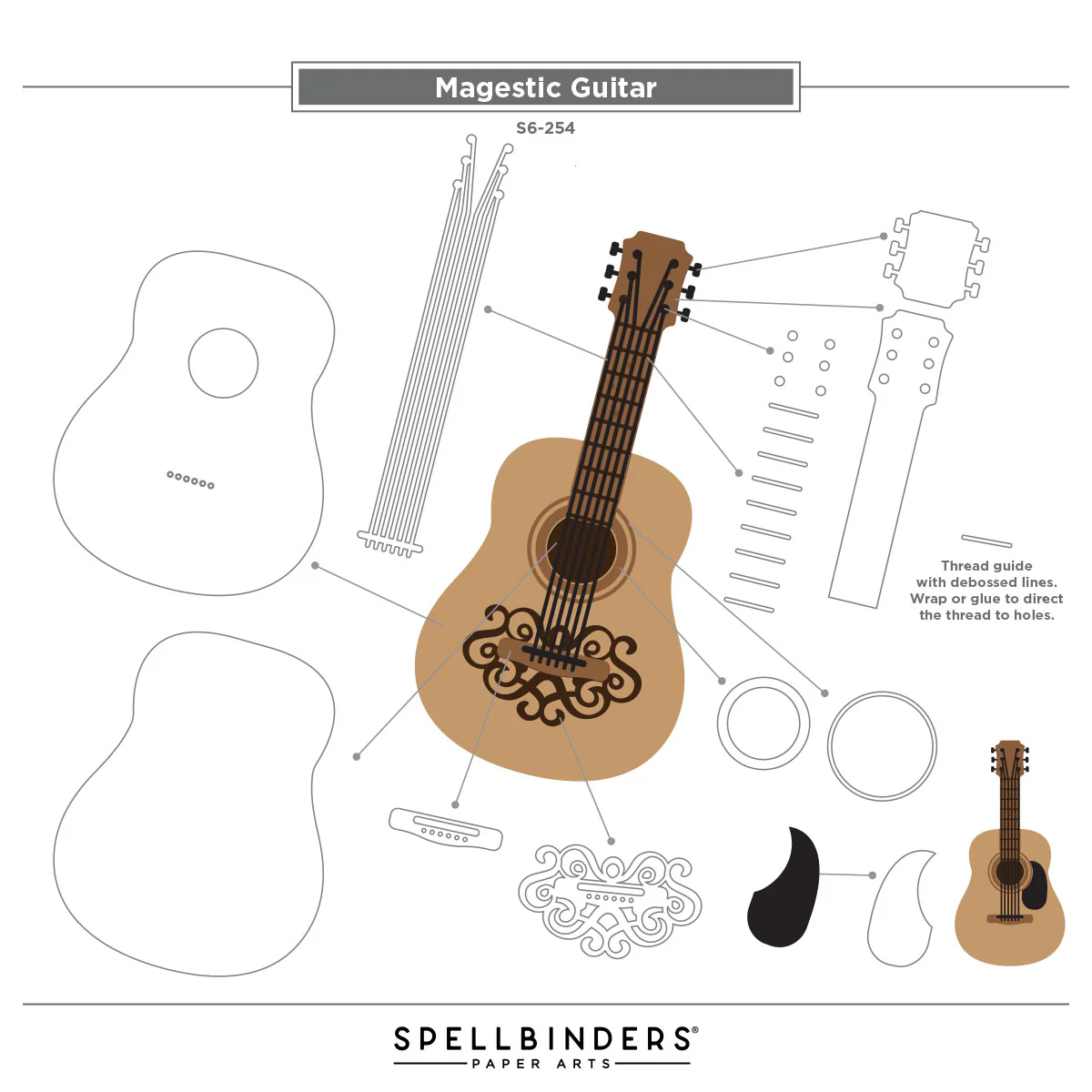 Spellbinders - Majestic Guitar Die Set