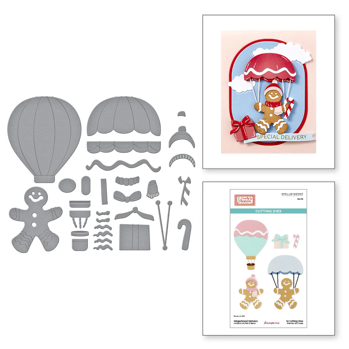 Spellbinders - Gingerbread Delivery Die Set by Stamperia