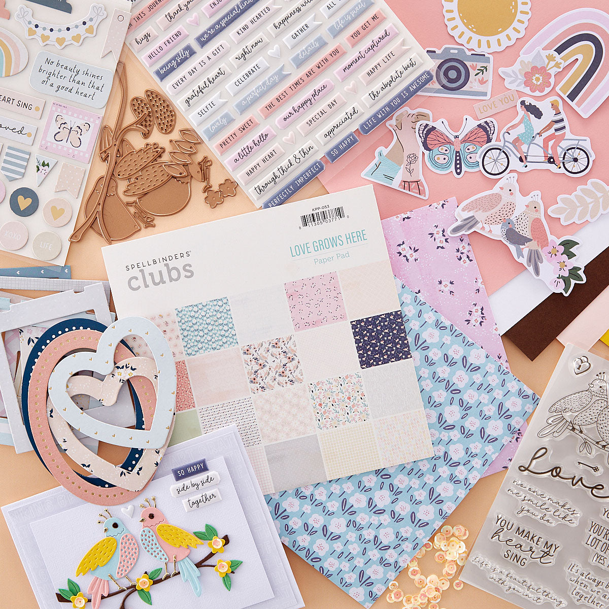 Spellbinders - Love Grows Here Card Kit of the Month Club