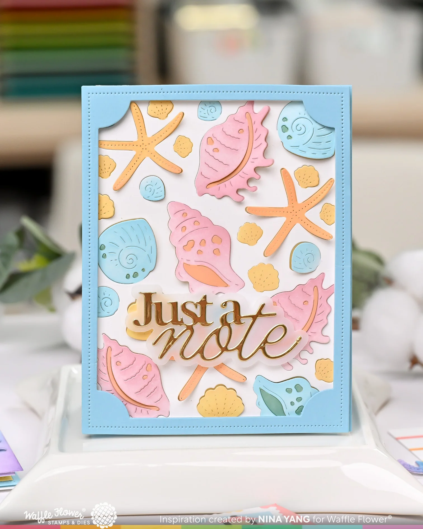 Waffle Flower - Just a Note Word Die Set
