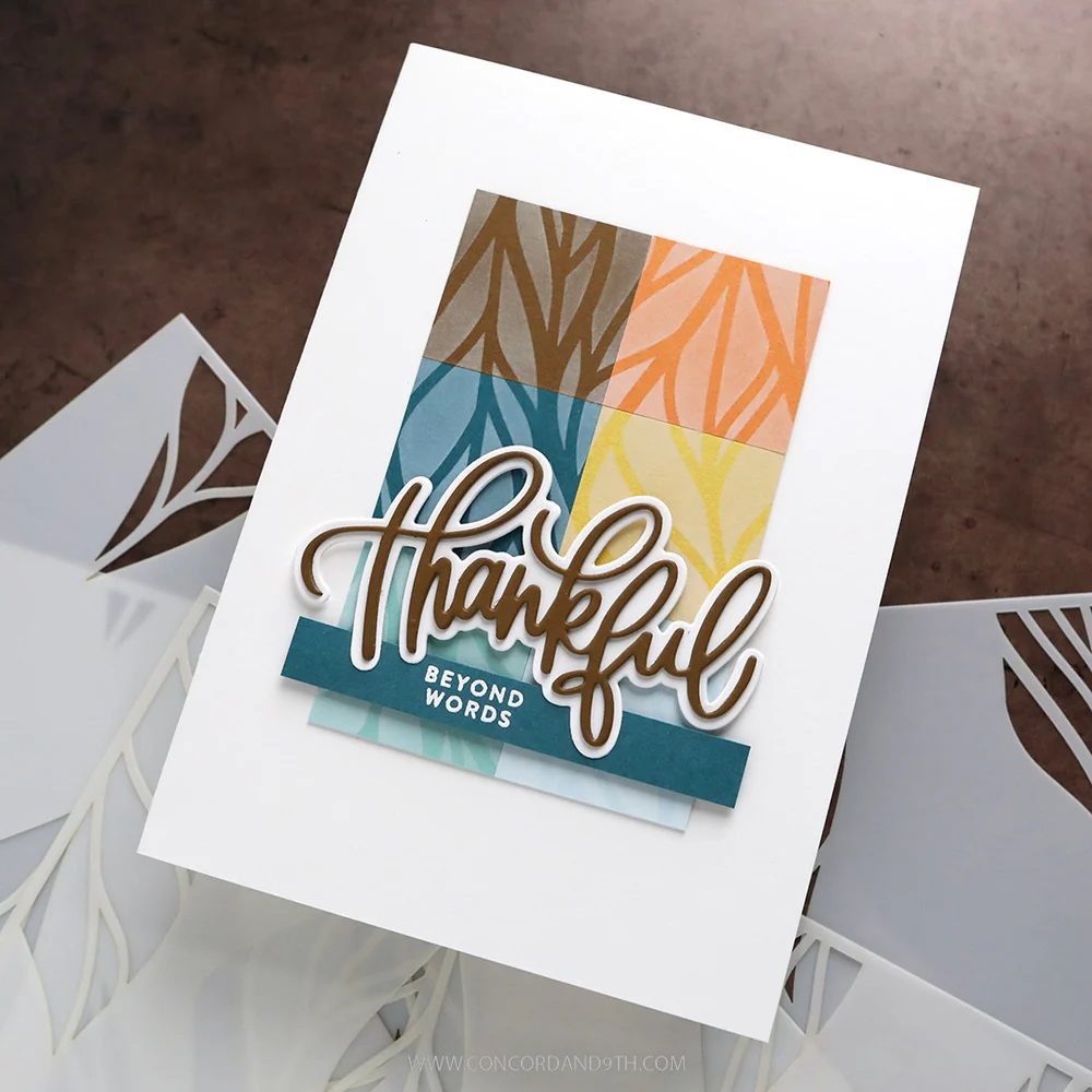 Concord & 9th - Thankful Stamp & Die Bundle by Kristina Werner