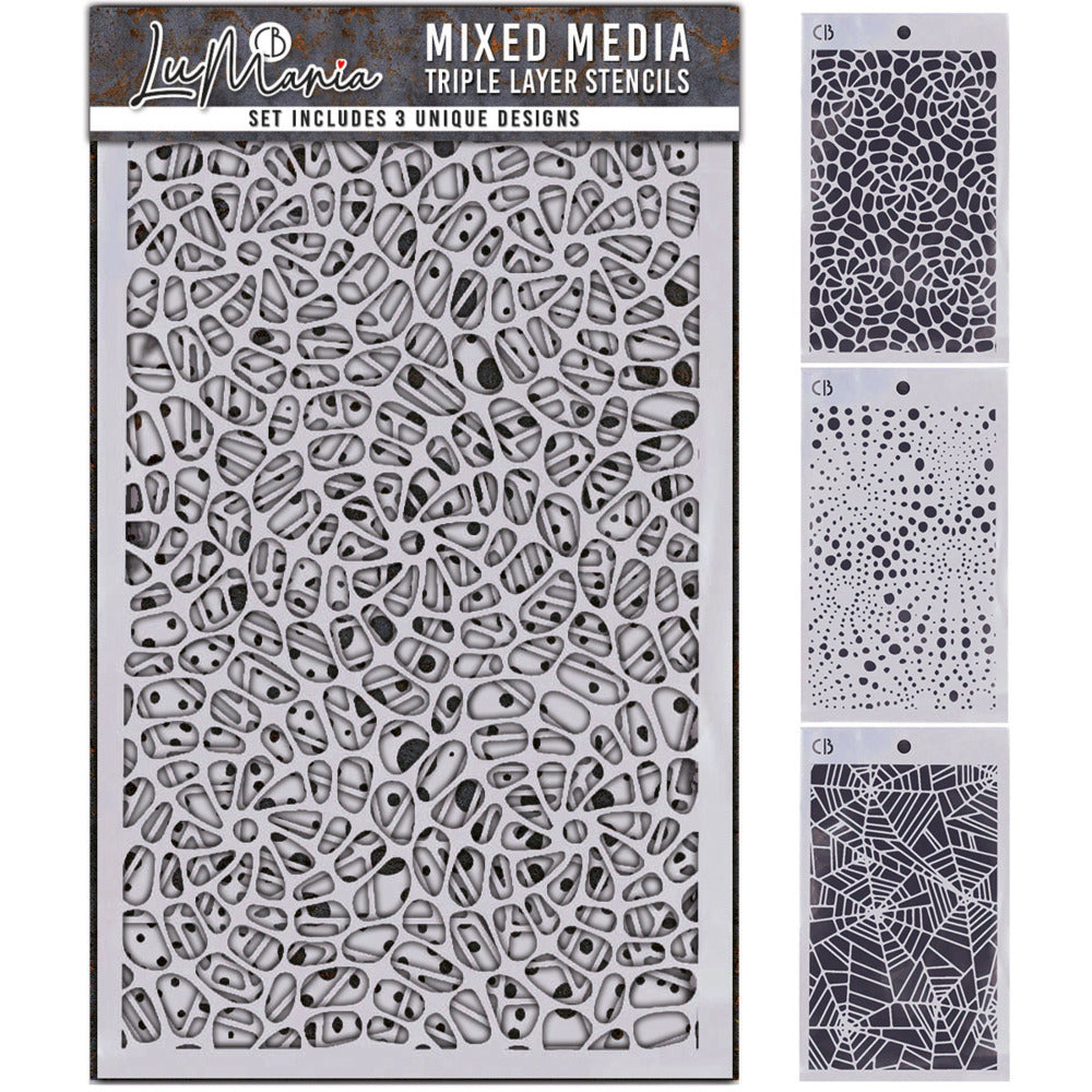 Ciao Bella - LuMania - Mixed Media Triple Layer Stencils - Set#4