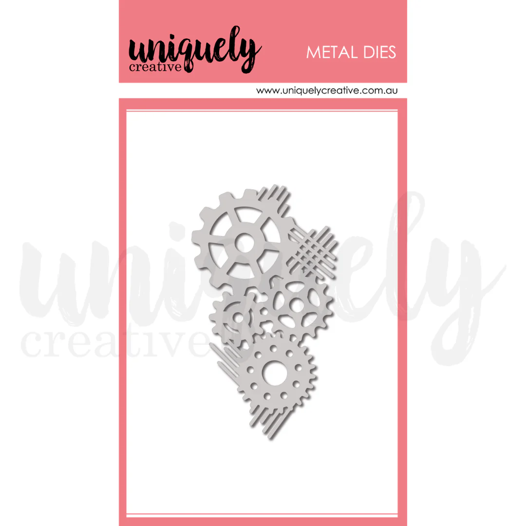Uniquely Creative - Wings & Wheels - Cogs Texture Die
