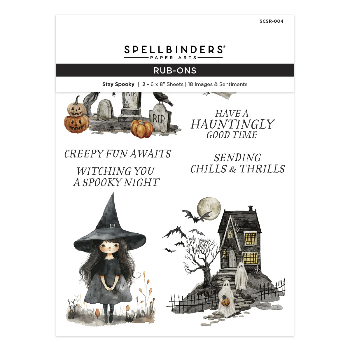 Spellbinders - Stay Spooky Rub-Ons
