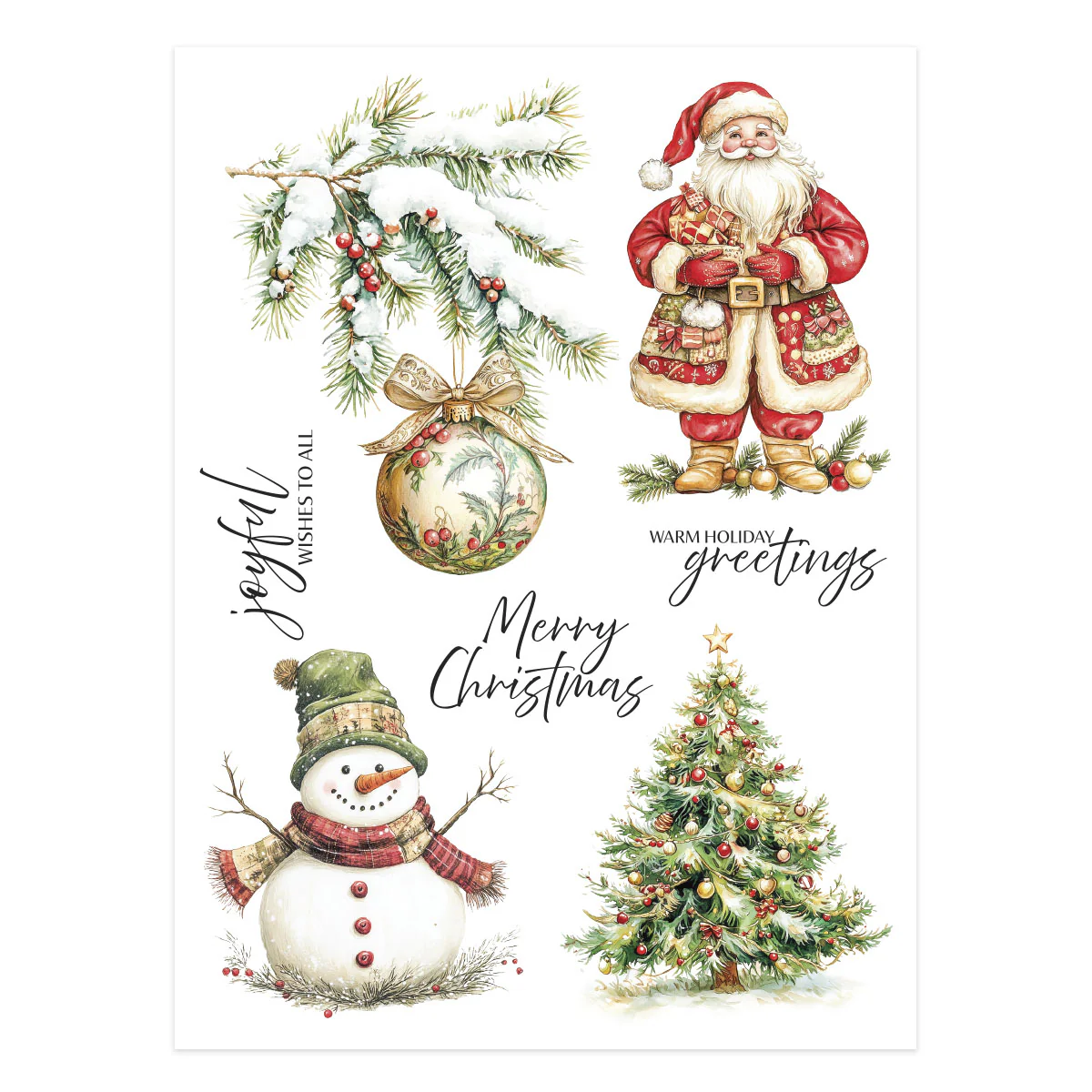 Spellbinders - Joyful Wishes Rub-Ons