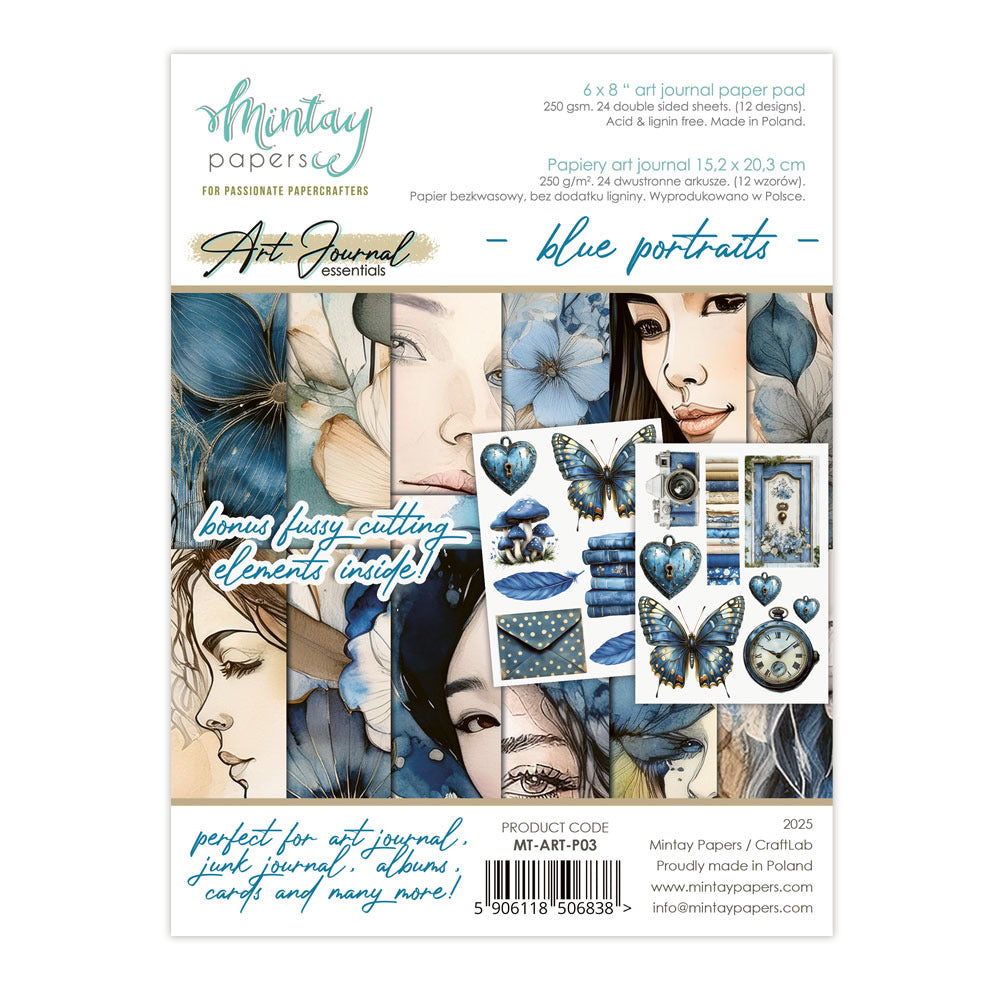 Mintay - Art Journal - Blue Portraits