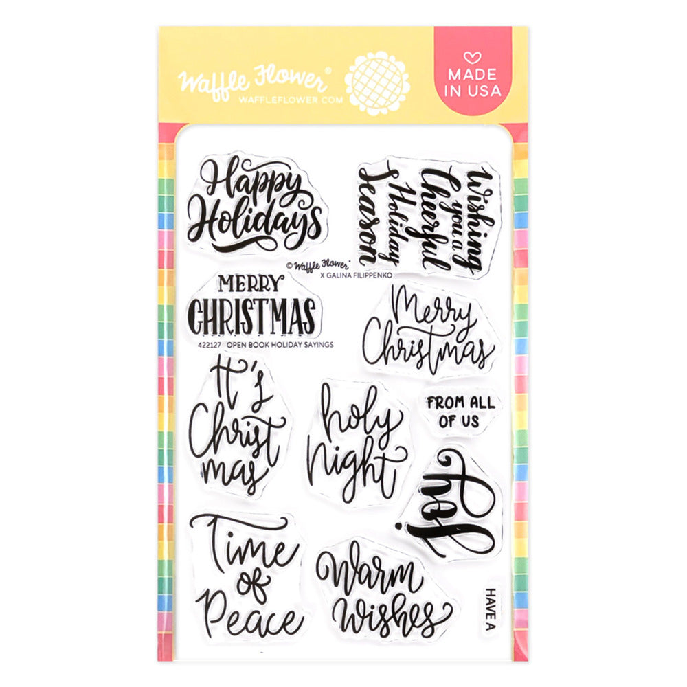 Waffle Flower - Open Book Sayings Stamp Set