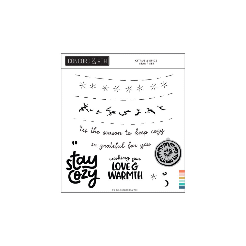 Concord & 9th - Citrus & Spice Stamp, Die & Stencil Bundle