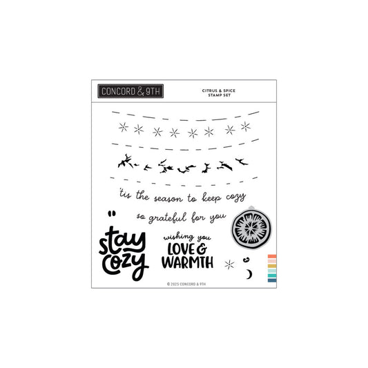 Concord & 9th - Citrus & Spice Stamp, Die & Stencil Bundle