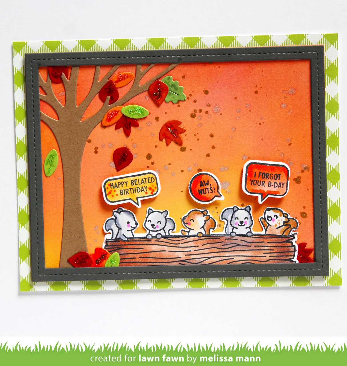 Lawn Fawn - Simply Celebrate: Squirrels Stamp, Die & Stencil Bundle