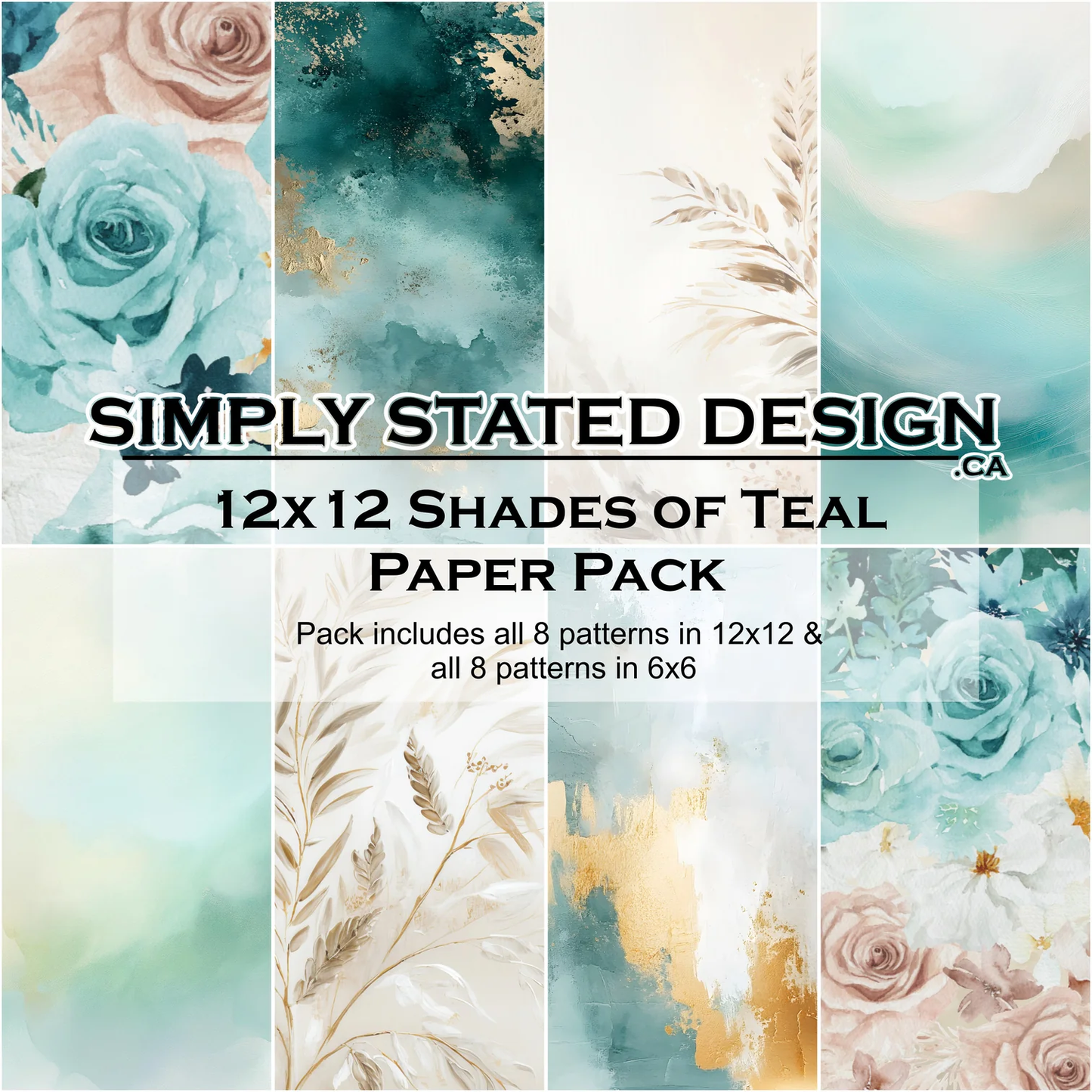 Simply Stated - Shades of Teal - Paper Pack