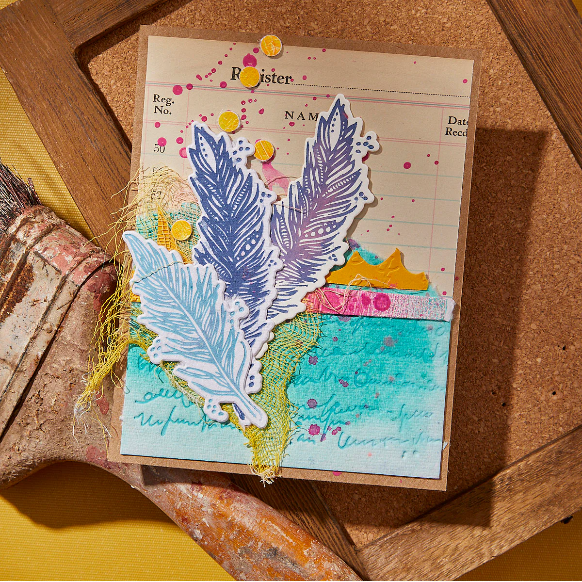 Spellbinders - BetterPress - Feather Dream Press Plate & Die Bundle