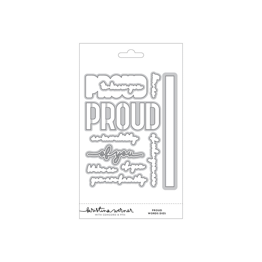 Concord & 9th - Proud Words Stamp & Die Bundle by Kristina Werner