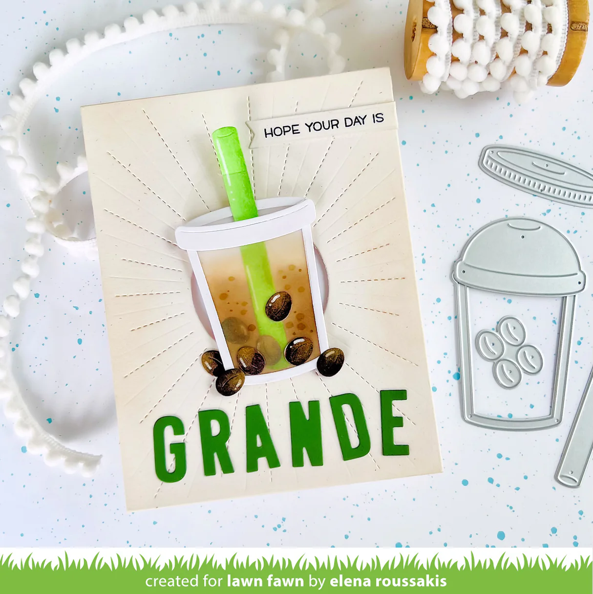 Lawn Fawn - Build-A-Drink Bubble Tea Add-On Die Set