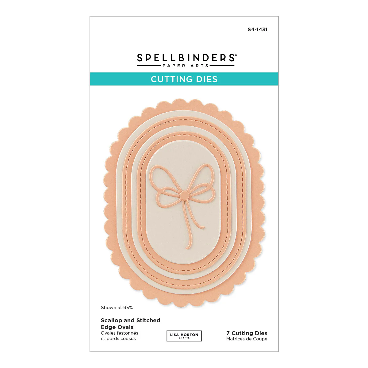 Spellbinders - Scallop and Stitched Edge Ovals Die Set