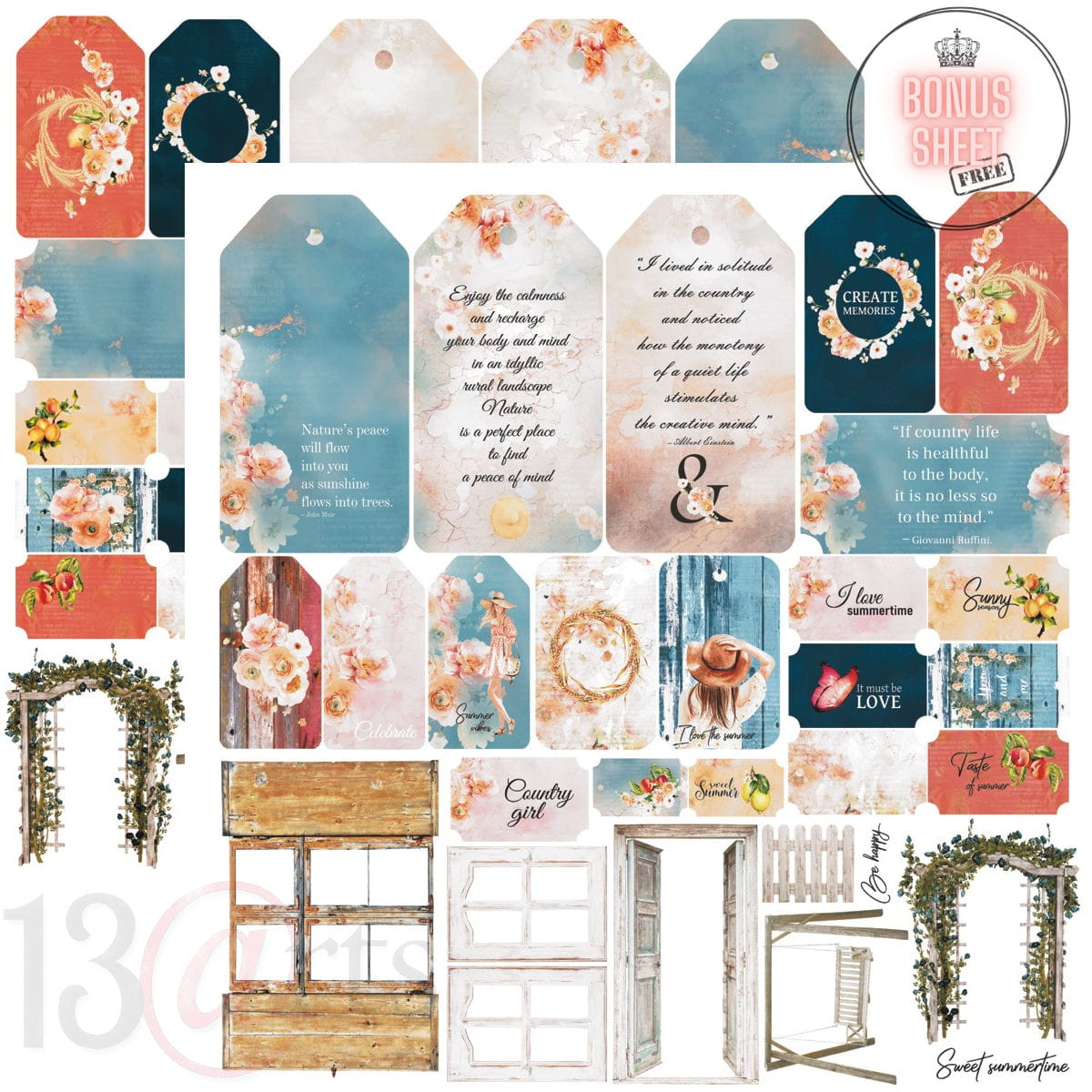 13Arts - Sweet Summertime - 12x12 Paper Pack