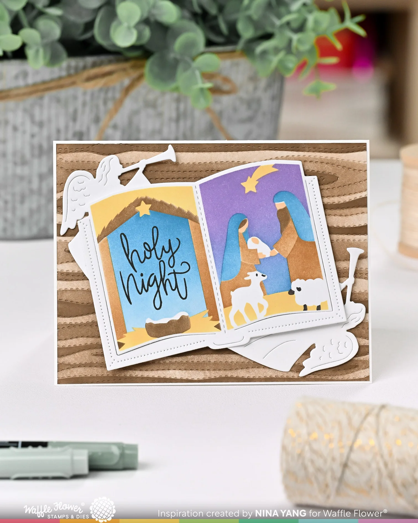 Waffle Flower - Open Book Sayings Stamp Set