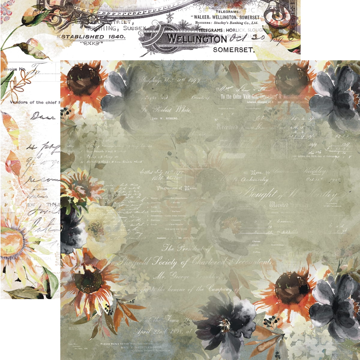 13Arts - End of Summer - 12x12 Paper Pack