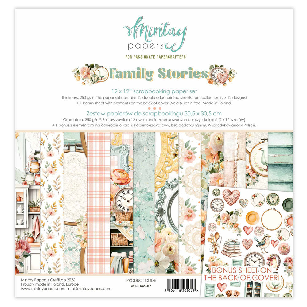 Mintay - Family Stories - 12x12 Paper Pad