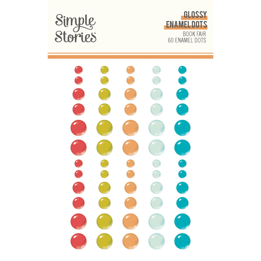 Simple Stories - Book Fair - Glossy Enamel Dots