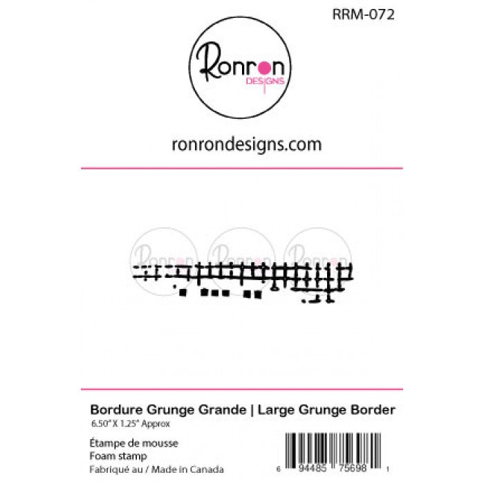 RonRon Designs - Foam Stamp - Large Grunge Border