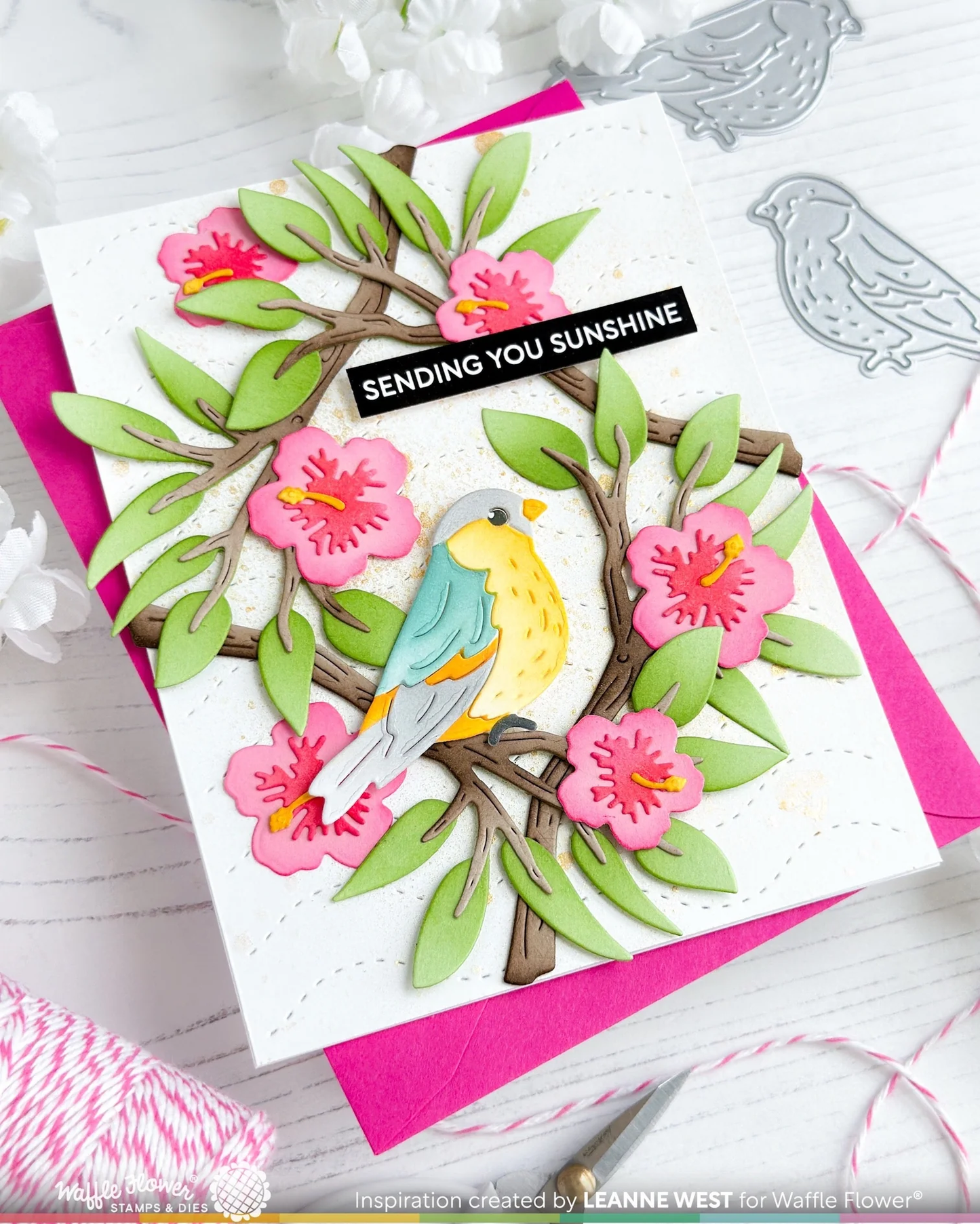Waffle Flower - Hibiscus Branch Die Set