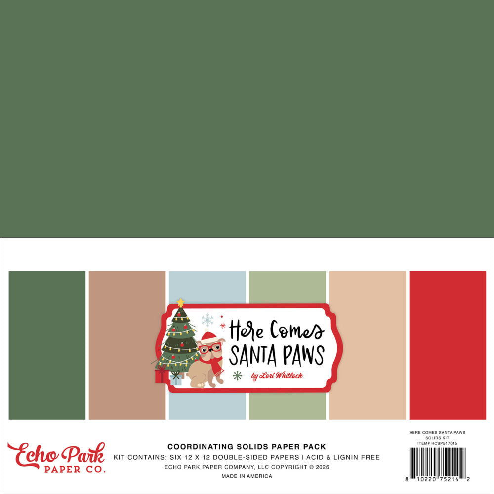 Echo Park - Here Comes Santa Paws - Solids Kit