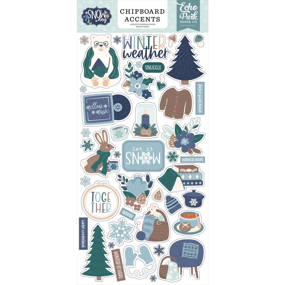 Echo Park - Snow Day - Chipboard Accents