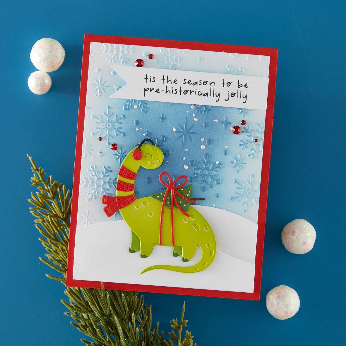 Spellbinders - INDEPENDENT EXCLUSIVE Dino-Sized Holiday Stamp & Die Bundle