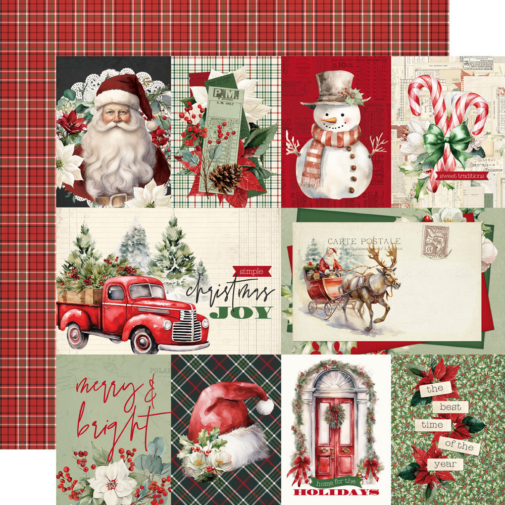 Simple Stories - Simple Vintage Old-Fashioned Christmas - Cardstock: 3x4/4x6 Elements