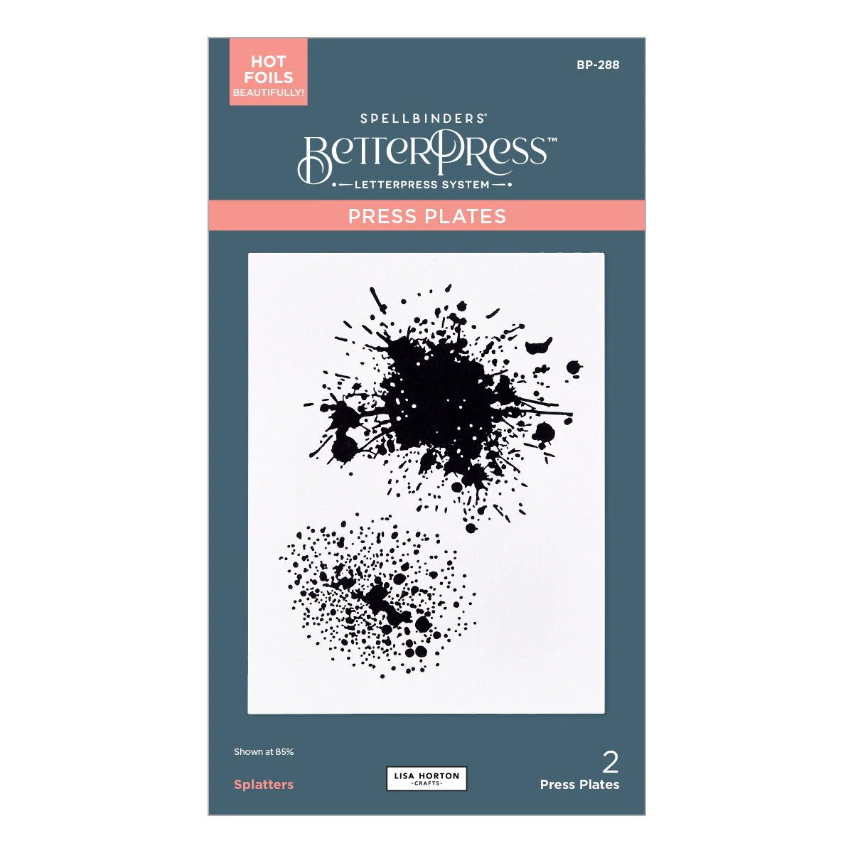 Spellbinders - BetterPress - Splatters Press Plate by Lisa Horton