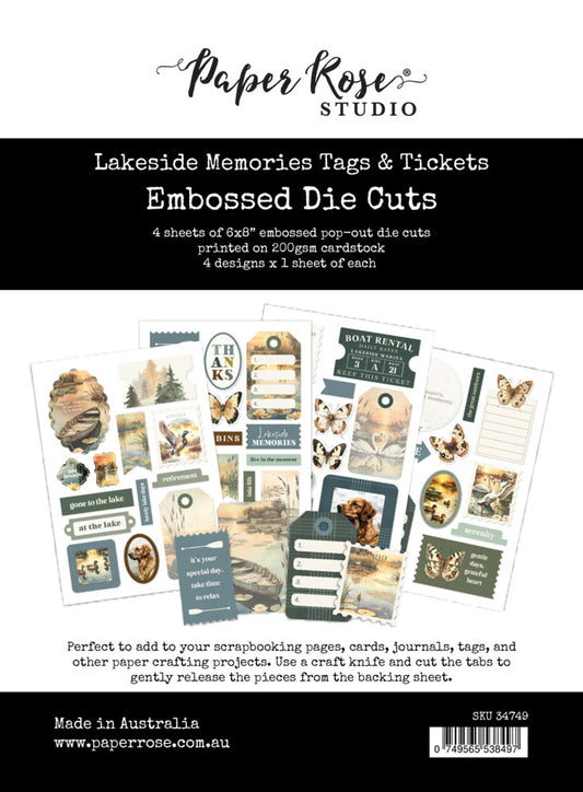 Paper Rose - Lakeside Memories - Tags & Tickets Embossed Die Cuts
