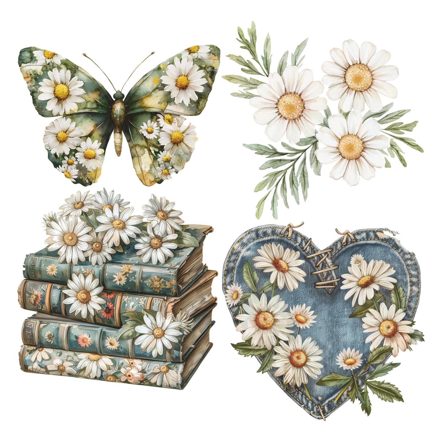 Simply Stated - Denim & Daisies - XL Ephemera