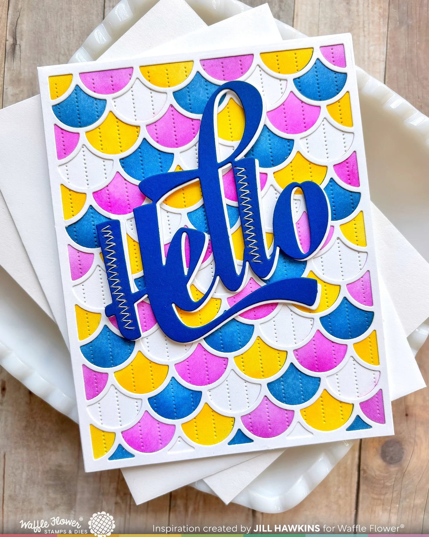 Waffle Flower - Waving Hello Die Set