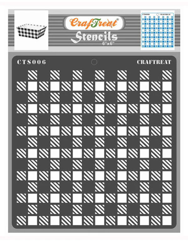 CrafTreat - Shepherds Check Stencil