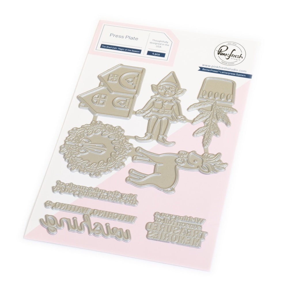 Pinkfresh - The Shelf Edit: Magic of the Season Press Plate, Die & Stencil Bundle