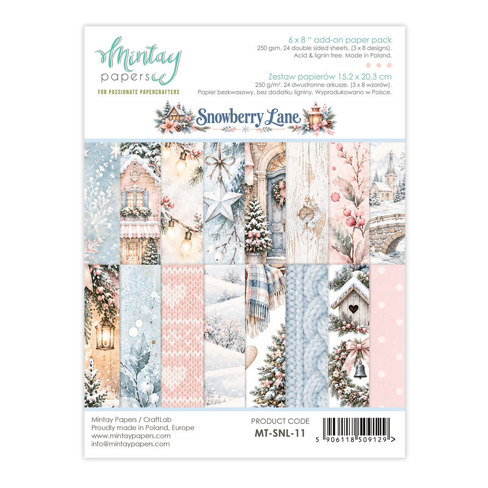 Mintay - Snowberry Lane - 6x8 Add-on Paper Pack