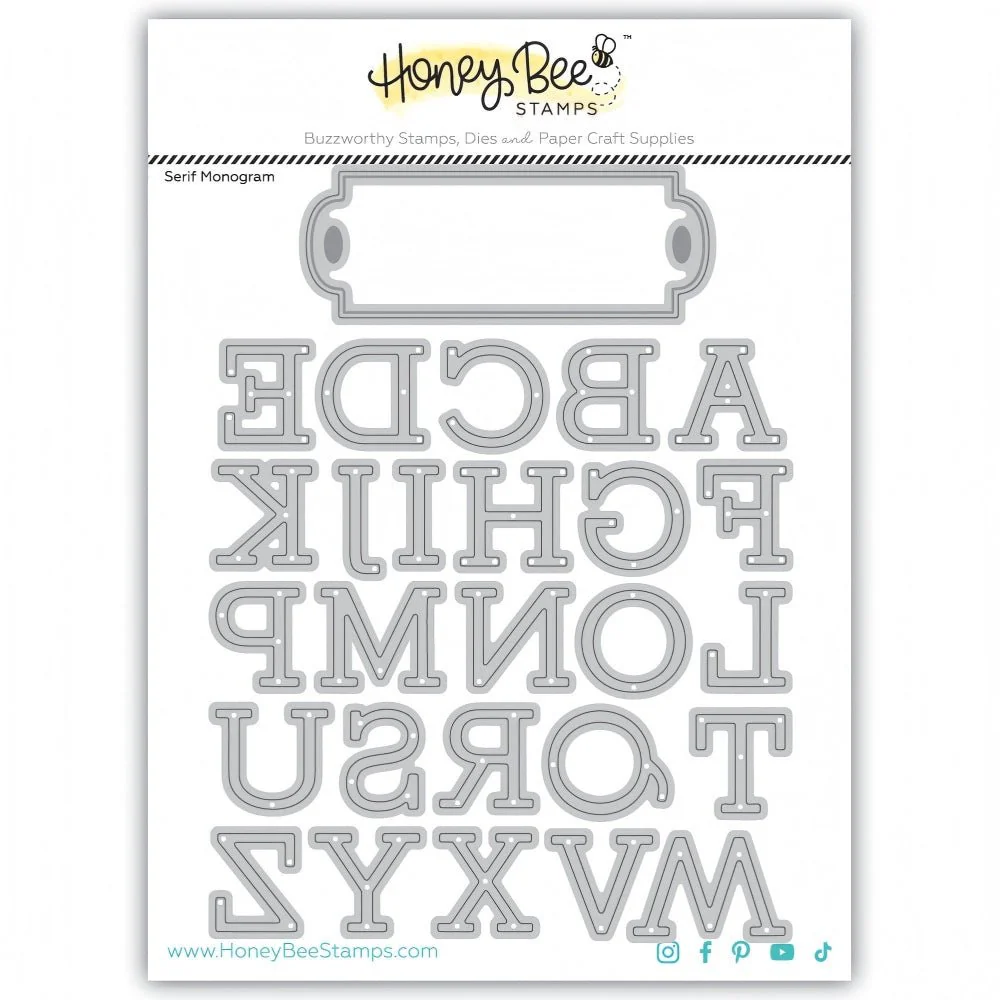 Honey Bee - Serif Monogram Die Set