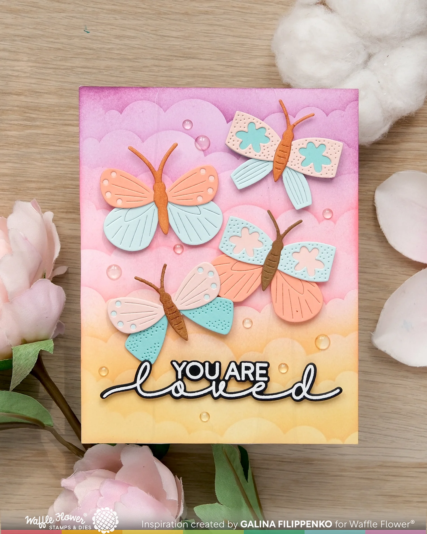 Waffle Flower - Cloudy Skies Stencil