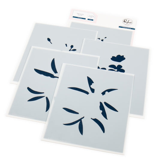 Pinkfresh - Plumeria - Stencil Set