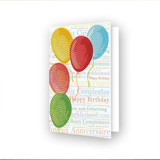 Diamond Dotz - Diamond Art Greeting Card Kit 5x7 - Balloons On High