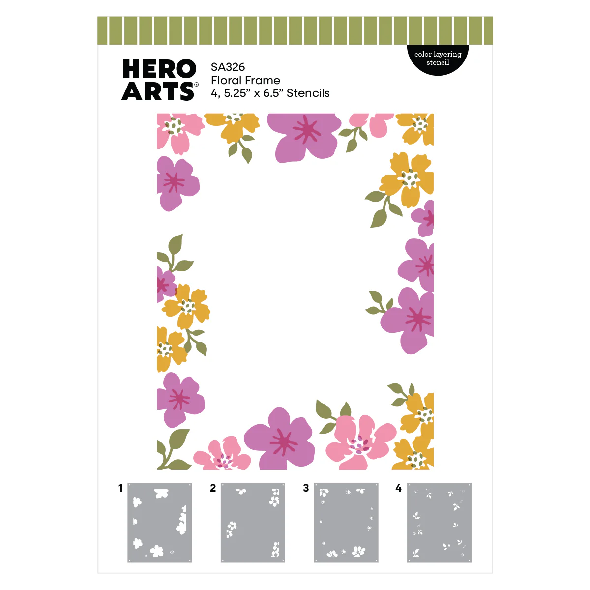 Hero Arts - Floral Frame Die & Stencil Bundle