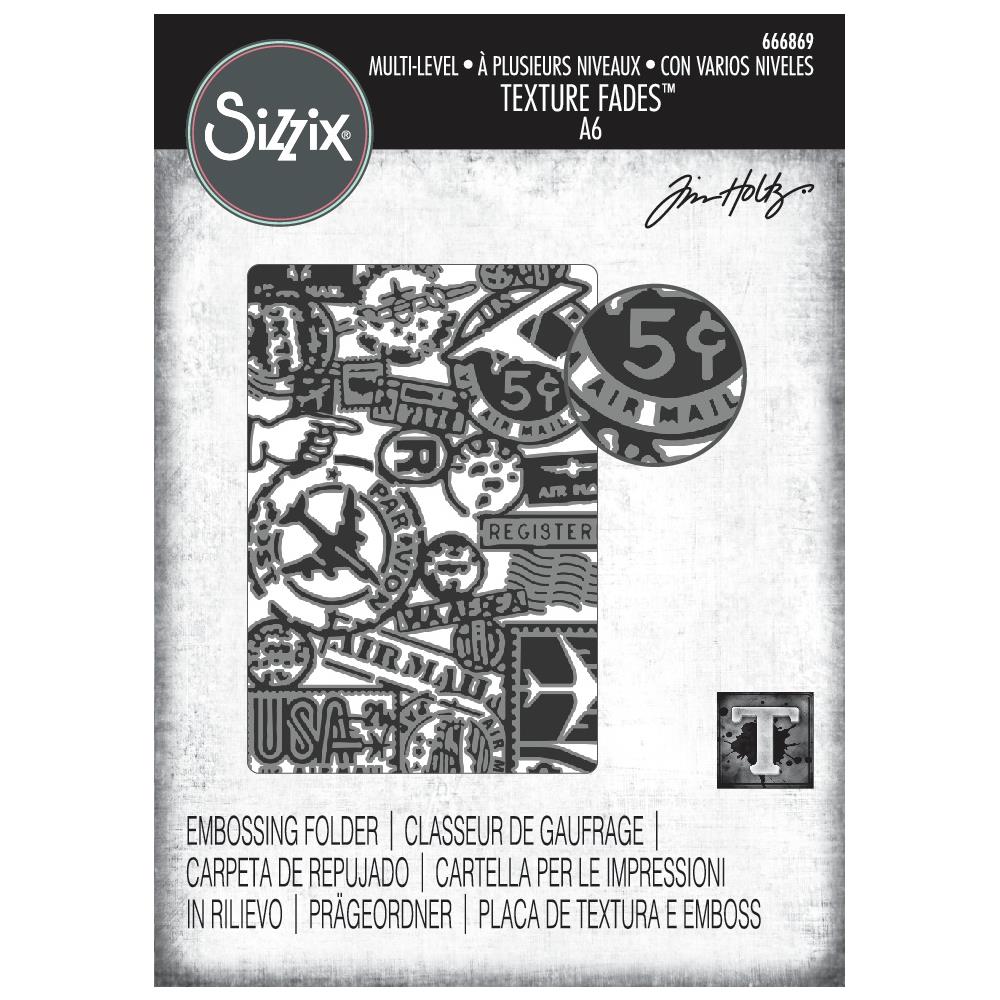 Sizzix - Texture Fades Embossing Folder - Vault Airmail