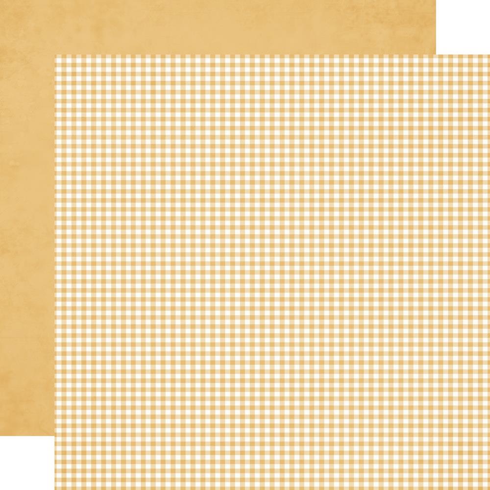Simple Stories - Simple Vintage Autumn Breeze - Basic Cardstock - Saffron Gingham