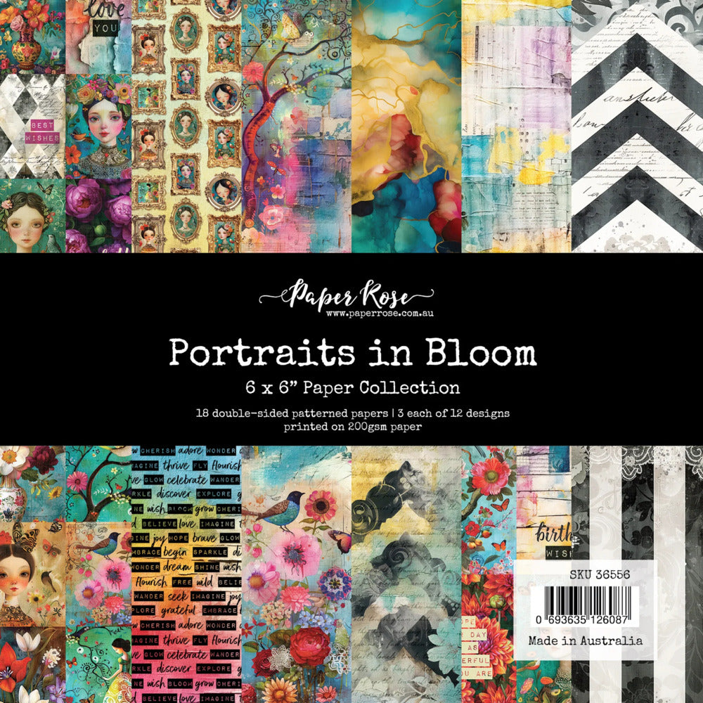 Paper Rose - Portraits in Bloom - 6x6 Paper Pad