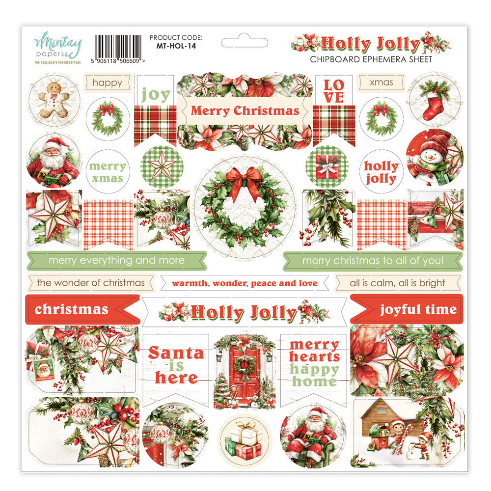 Mintay - Holly Jolly - Chipboard Ephemera